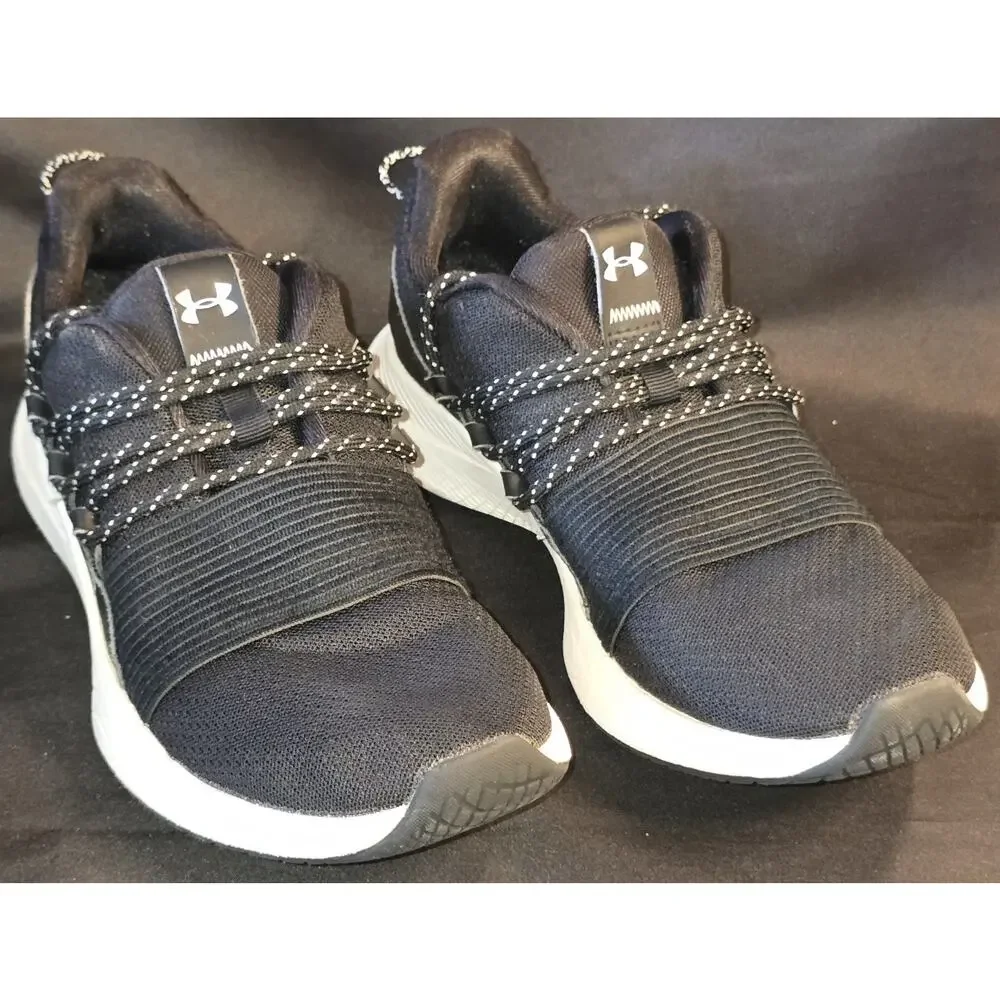 Under Armour Charged Breathe Womens Black Sz 8.5 Running Shoes 3022584-001 *READ